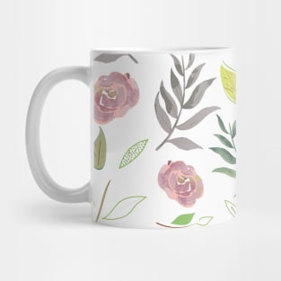 festive watercolor flowers 8 Mug